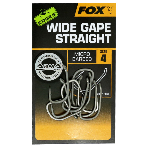 Крючок Fox Edges Arma Point Wide Gape Straight #4 10pcs