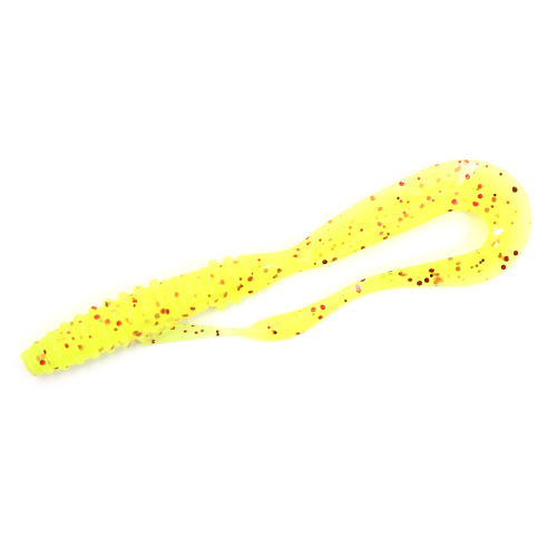 Силикон Keitech Mad Wag Mini 3.5" pal#01 Chartreuse Red Flake