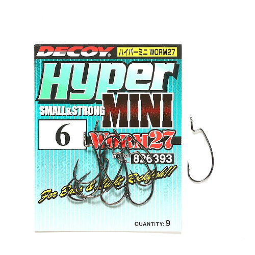 Крючок оффсетный Decoy Worm 27 Hyper Mini #6 9pcs