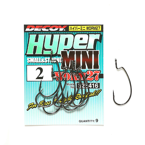 Крючок оффсетный Decoy Worm 27 Hyper Mini #4 9pcs фото 2