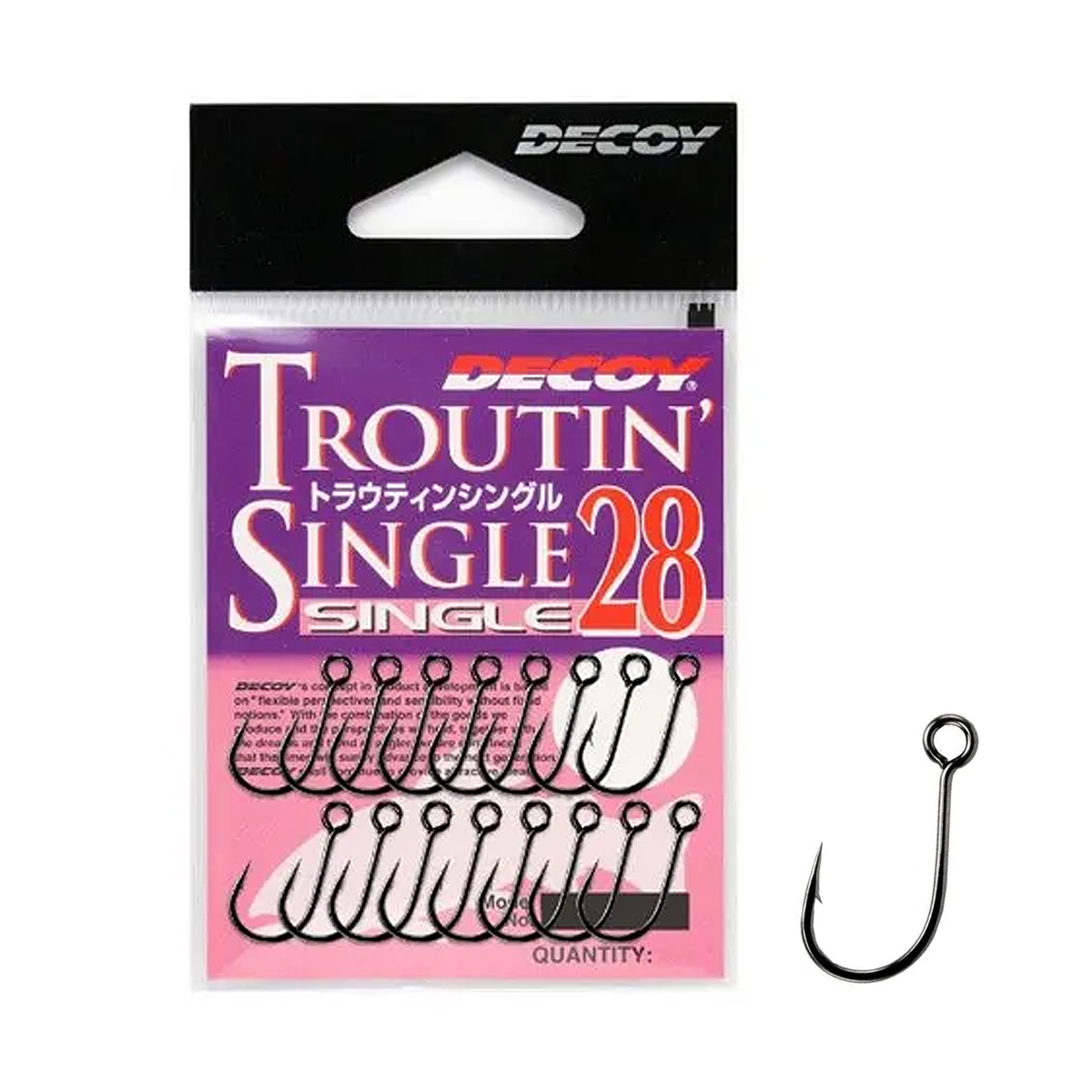 Крючок Decoy Single 28 #6 16pcs фото 2