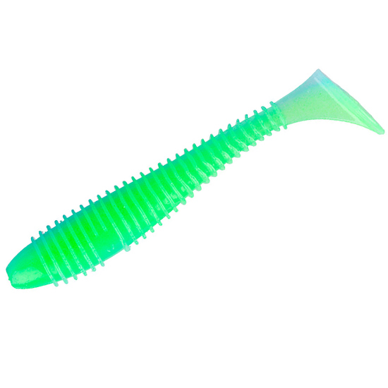 Силикон Keitech Swing Impact FAT 3.3" pal#01 Chartreuseredflake фото 34