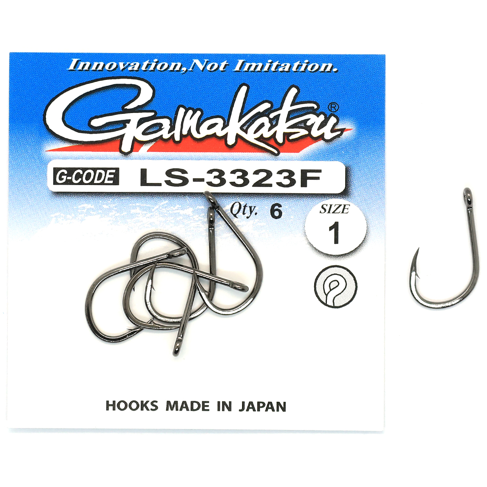 Крючки одинарные Gamakatsu LS-3323F N/L black №1 6pc