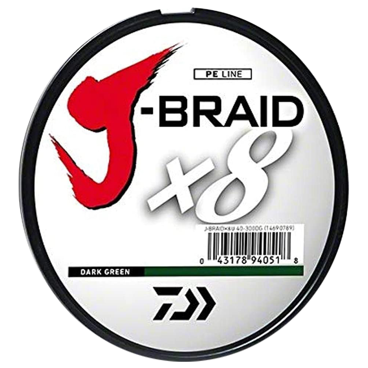 Шнур Daiwa J-Braid X8 150m Dark Green 12.0kg 0.18mm #1.5 фото 2