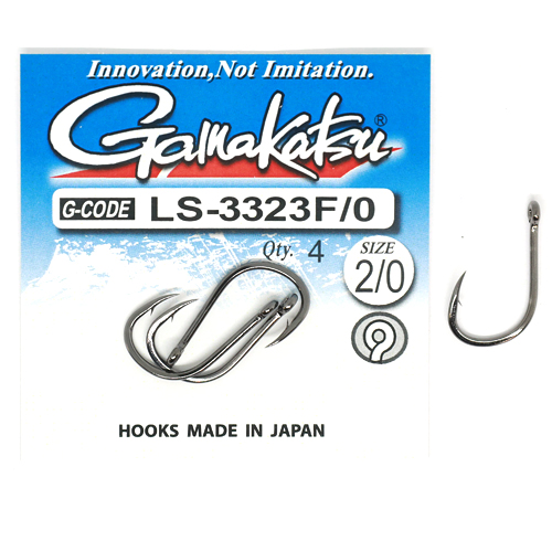 Крючок Gamakatsu LS-3323F N/L Black №2/0 4шт
