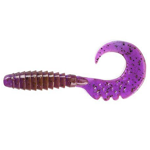 Силикон FishUp Fancy Grub 2" 10pc #060 Dark Violet/Peacock & Silver фото 2