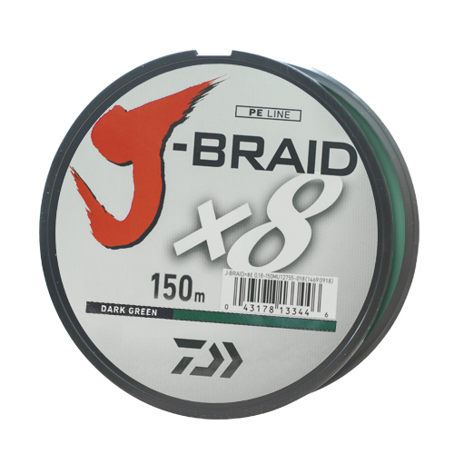 Шнур Daiwa J-Braid X8 150m Dark Green 8.0kg 0.13mm #1.0 фото 2
