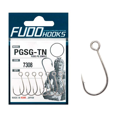 Крючки Fudo PG Single T Nickel 2/0 (6 шт.)