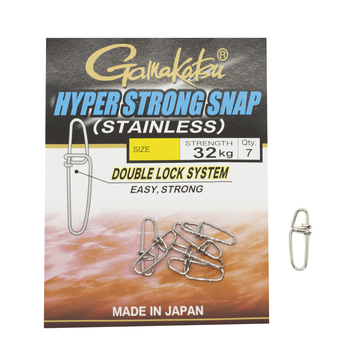 Застежка Gamakatsu Hyper Strong Snap Stainless Nickel Size 003 32 kg 7pc