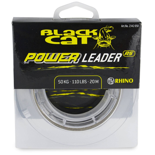 Шнур для сома Black Cat Power Leader RS 1mm 20m 80kg фото 4