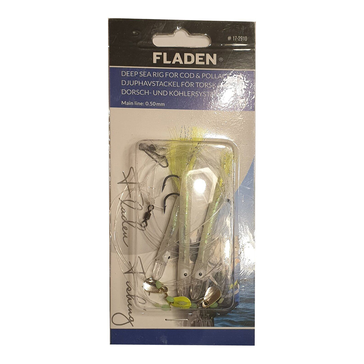 Морський монтаж Fladen Deep Sea rig 2 hooks10/0 hook with lumi tube