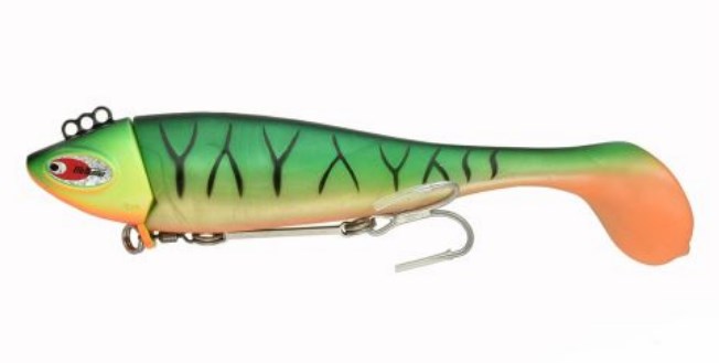 Джигголівка з силіконом Mullet Shad Jig Fire Tiger 200g