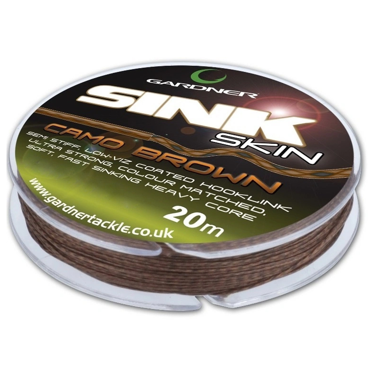 Повідцевий матеріал Gardner Sink Skin Camo Brown 6.8kg 20m