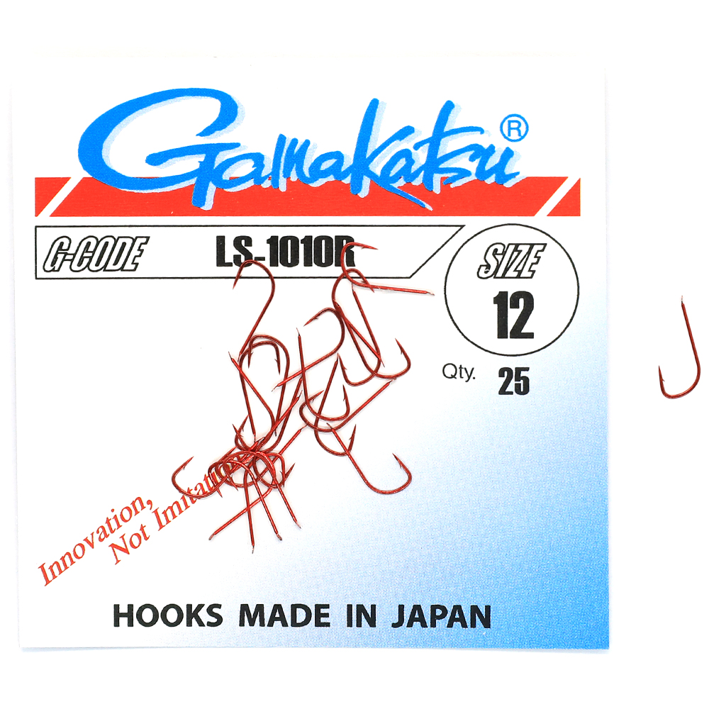 Крючки одинарные Gamakatsu LS-1010R Red №10 25pc фото 4