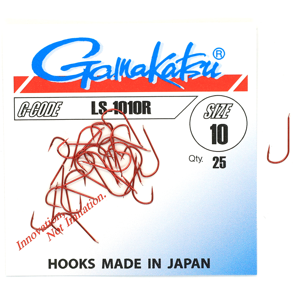 Гачки одинарні Gamakatsu LS-1010R Red №14 25pc фото 6
