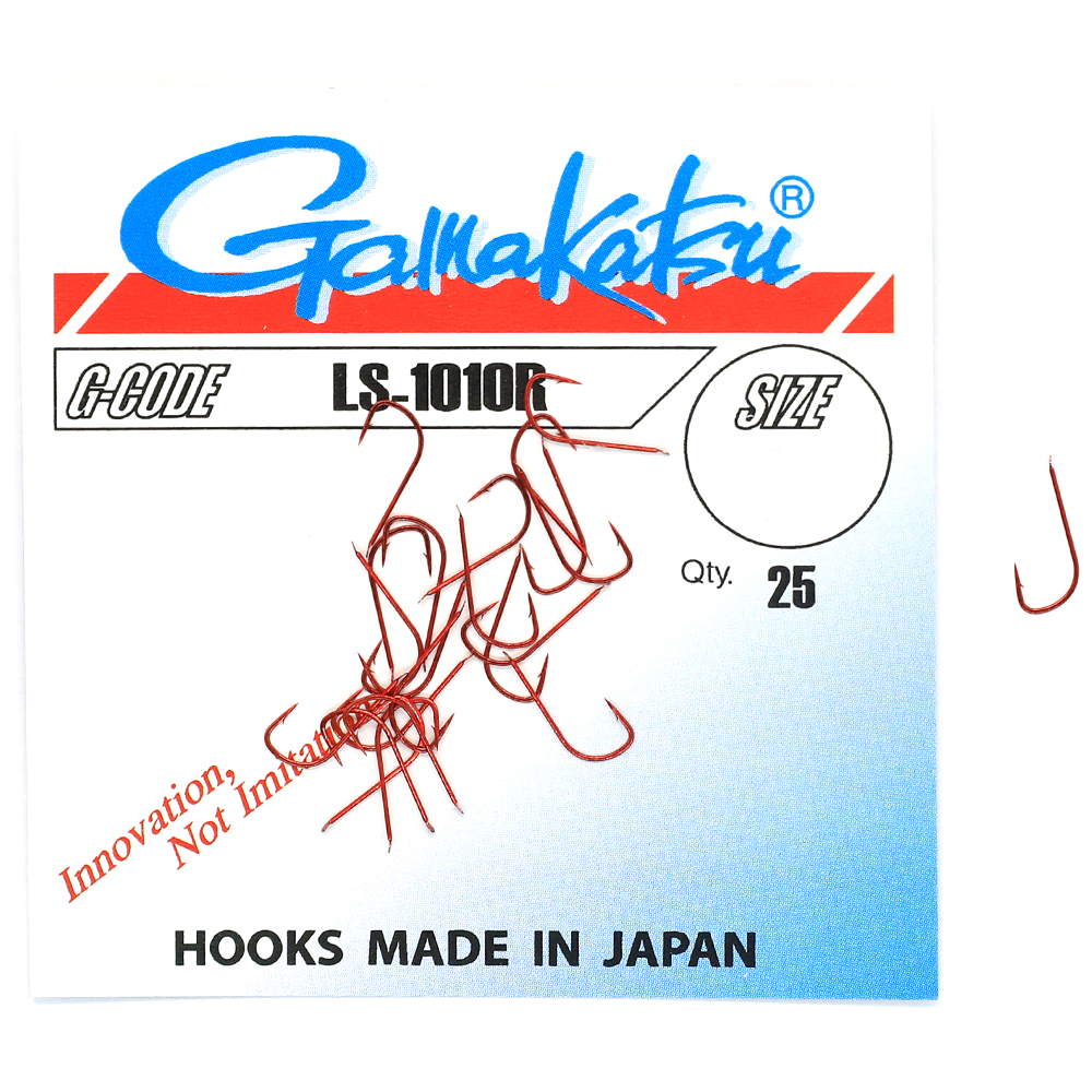 Крючки одинарные Gamakatsu LS-1010R Red №16 25pc