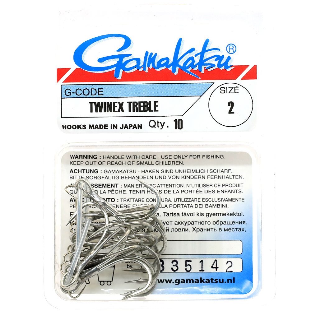 Трійник Gamakatsu Treble Twinex Nickel №6 10pc фото 2