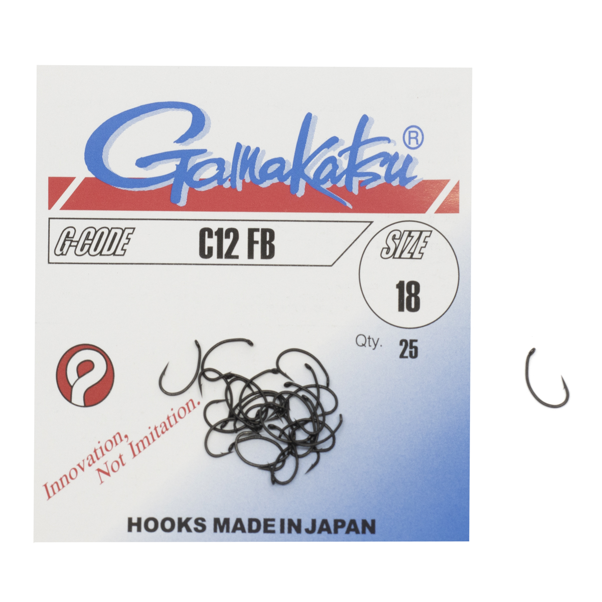 Крючки Gamakatsu C12 Black №18 25pc
