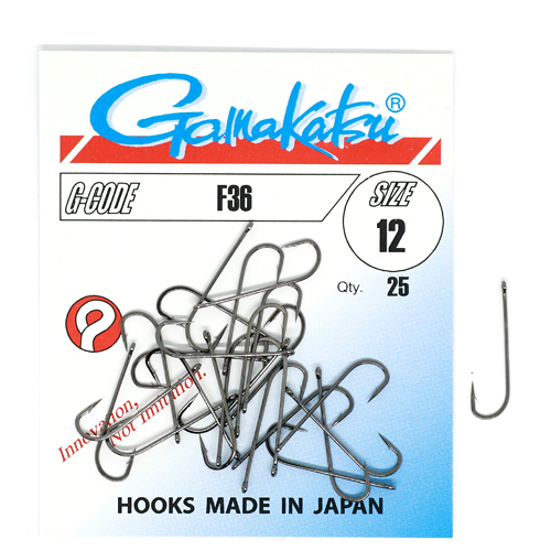 Гачки офсетні Gamakatsu F36 Black №8 25pc фото 2