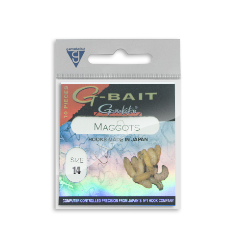 Гачки одинарні Gamakatsu G-Bait Maggots Nikel №14 10pc