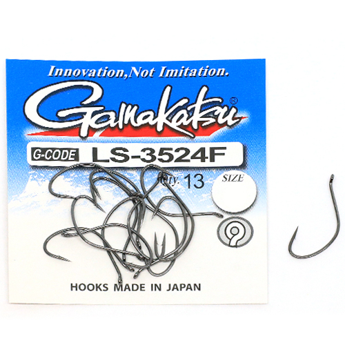 Крючки одинарные Gamakatsu LS-3524F N/L Black №16 13pc фото 2