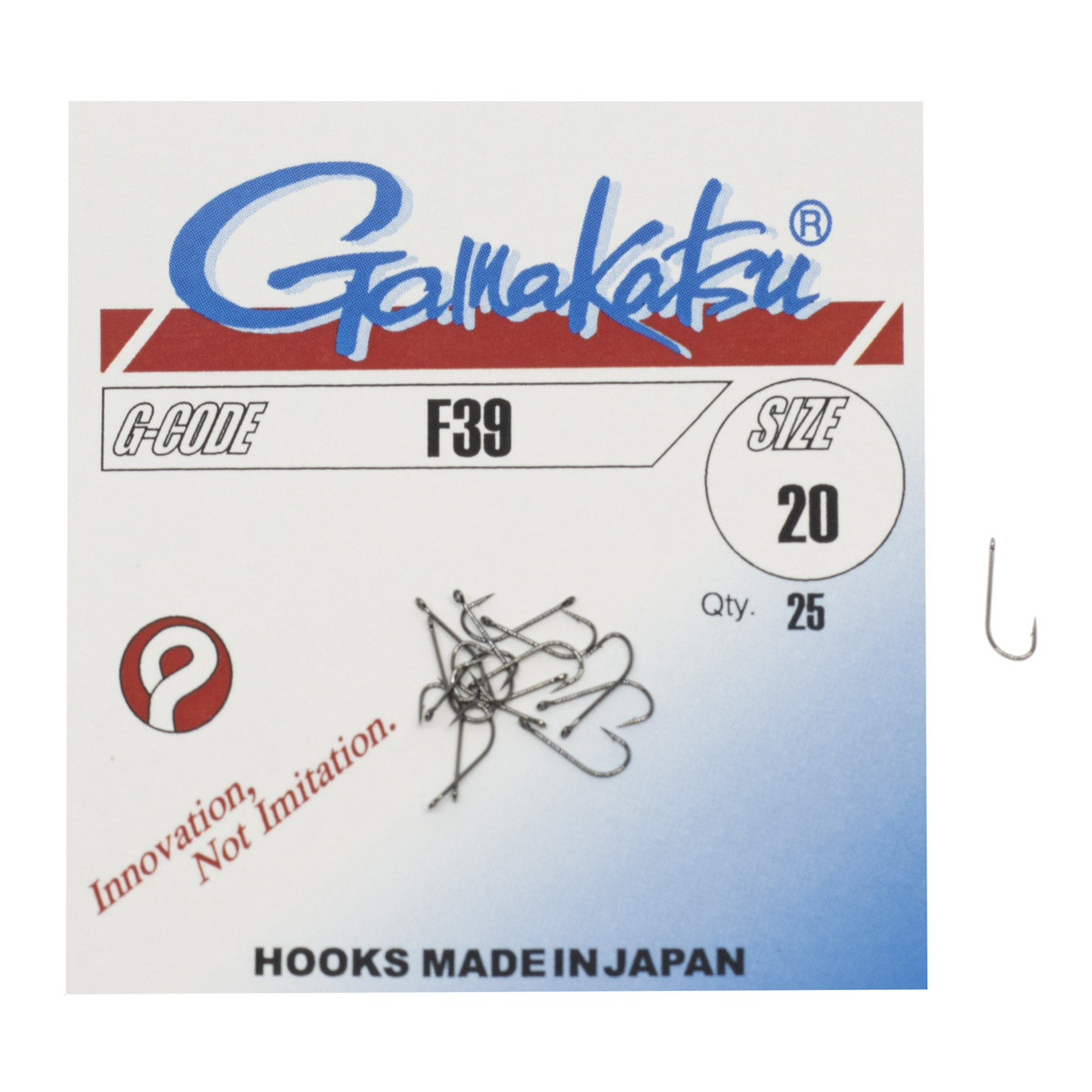 Крючки Gamakatsu F39 Black №20 25pc