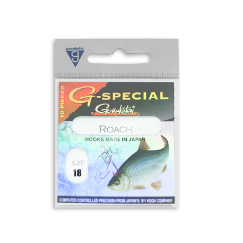 Крючки одинарные Gamakatsu G-Special Roach Red №18 10pc