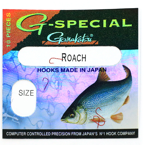 Крючки одинарные Gamakatsu G-Special Roach Red №18 10pc фото 2