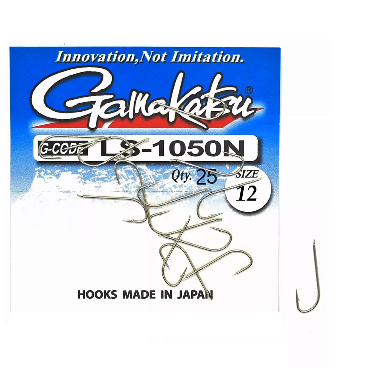 Гачки одинарні Gamakatsu LS-1050N №12 25pc