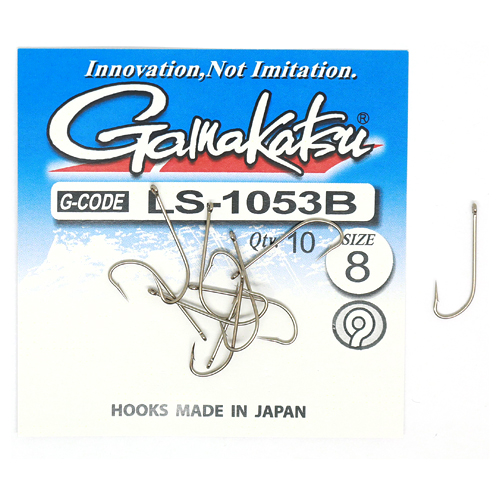 Крючки одинарные Gamakatsu LS-1053B Ring Eye №8 10pc