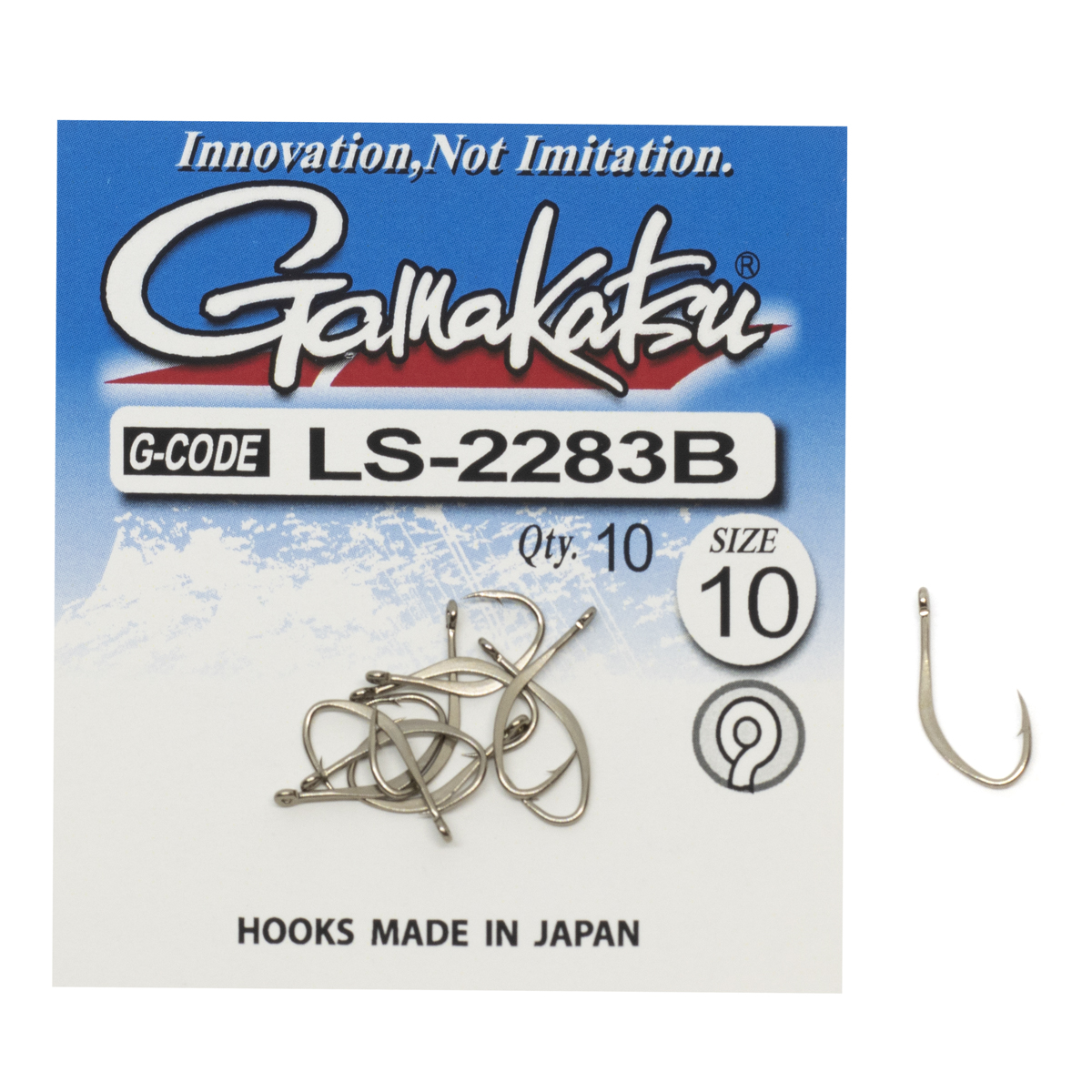 Гачки одинарні Gamakatsu LS-2283B N/L Bronze №10 10pc