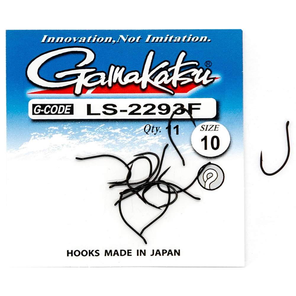 Крючки одинарные Gamakatsu LS-2293F N/L Black №10 11pc