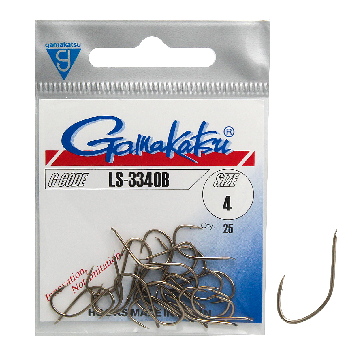 Крючки одинарные Gamakatsu LS-3340 brown №4 25pc