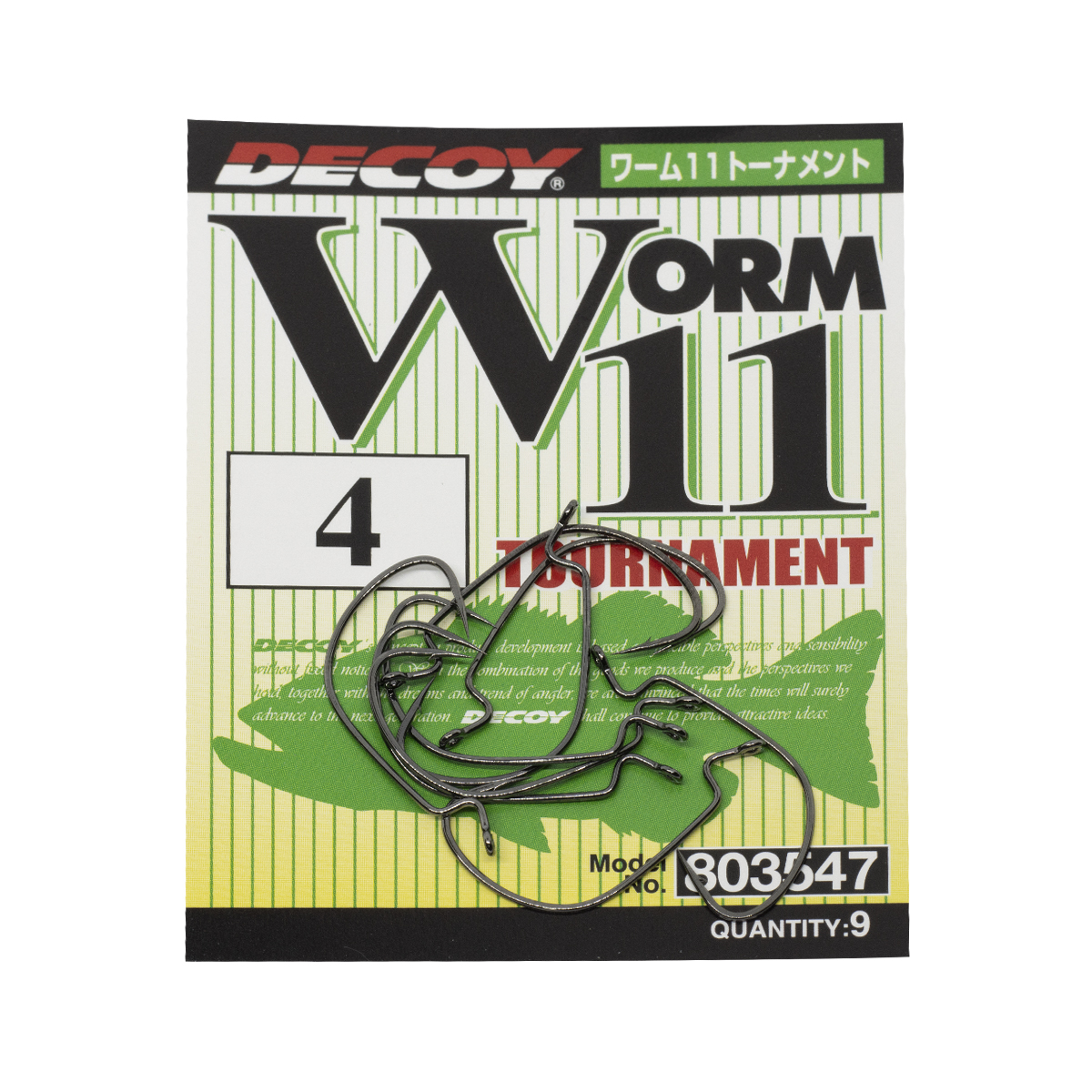 Гачок офсетний Decoy Worm 11 Tournament Hook #4 9pcs