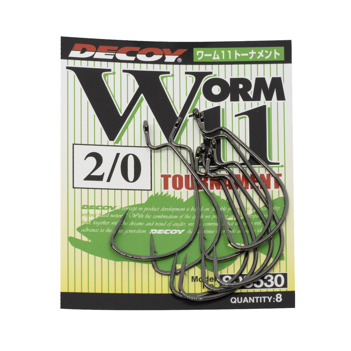 Гачок офсетний Decoy Worm 11 Tournament Hook #1 9pcs фото 3