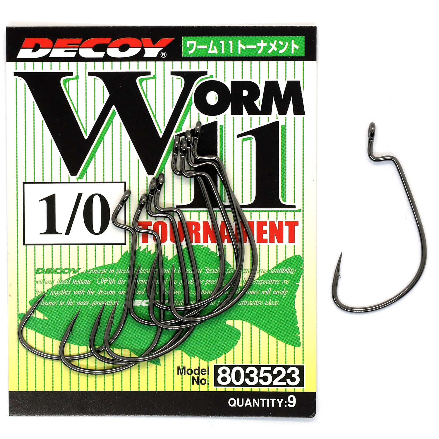 Гачок офсетний Decoy Worm 11 Tournament Hook #1/0 9pcs
