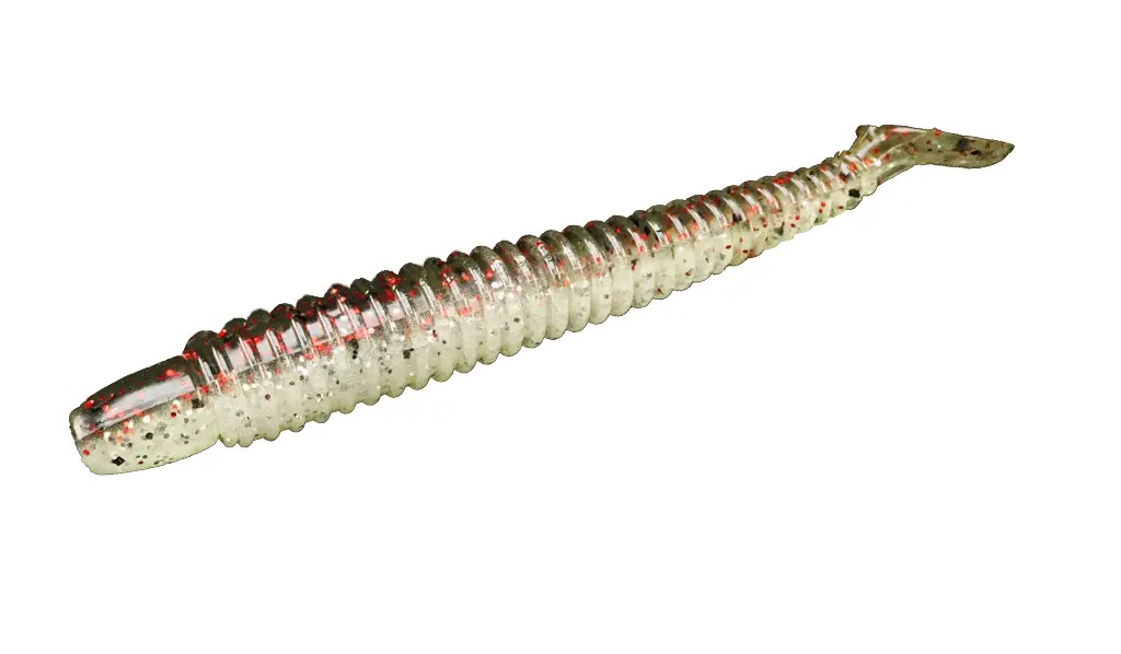 Силікон Lunker City Swimming Ribster 4" #001 8шт. фото 8